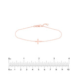 Sideways Mini Cross Adjustable Bracelet