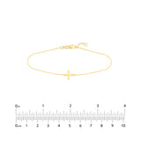 Sideways Mini Cross Adjustable Bracelet