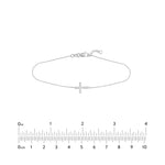 Sideways Mini Cross Adjustable Bracelet