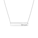 Dream Bar Necklace in Plated Sterling Silver