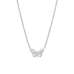 Plated Sterling Silver Mini Butterfly Necklace