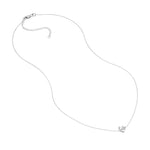 Sideways Mini CZ Anchor Necklace