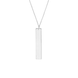 Vertical Engravable Bar Adj. Necklace