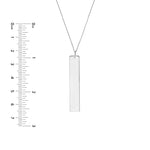 Vertical Engravable Bar Adj. Necklace