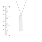 Vertical Engravable Bar Adj. Necklace