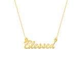 Script Blessed Adjustable Necklace