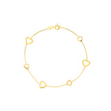 Open Heart on Box Chain Bracelet
