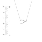 Sideways Wishbone Adjustable Necklace