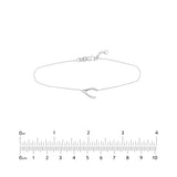Sideways Wishbone Adjustable Bracelet