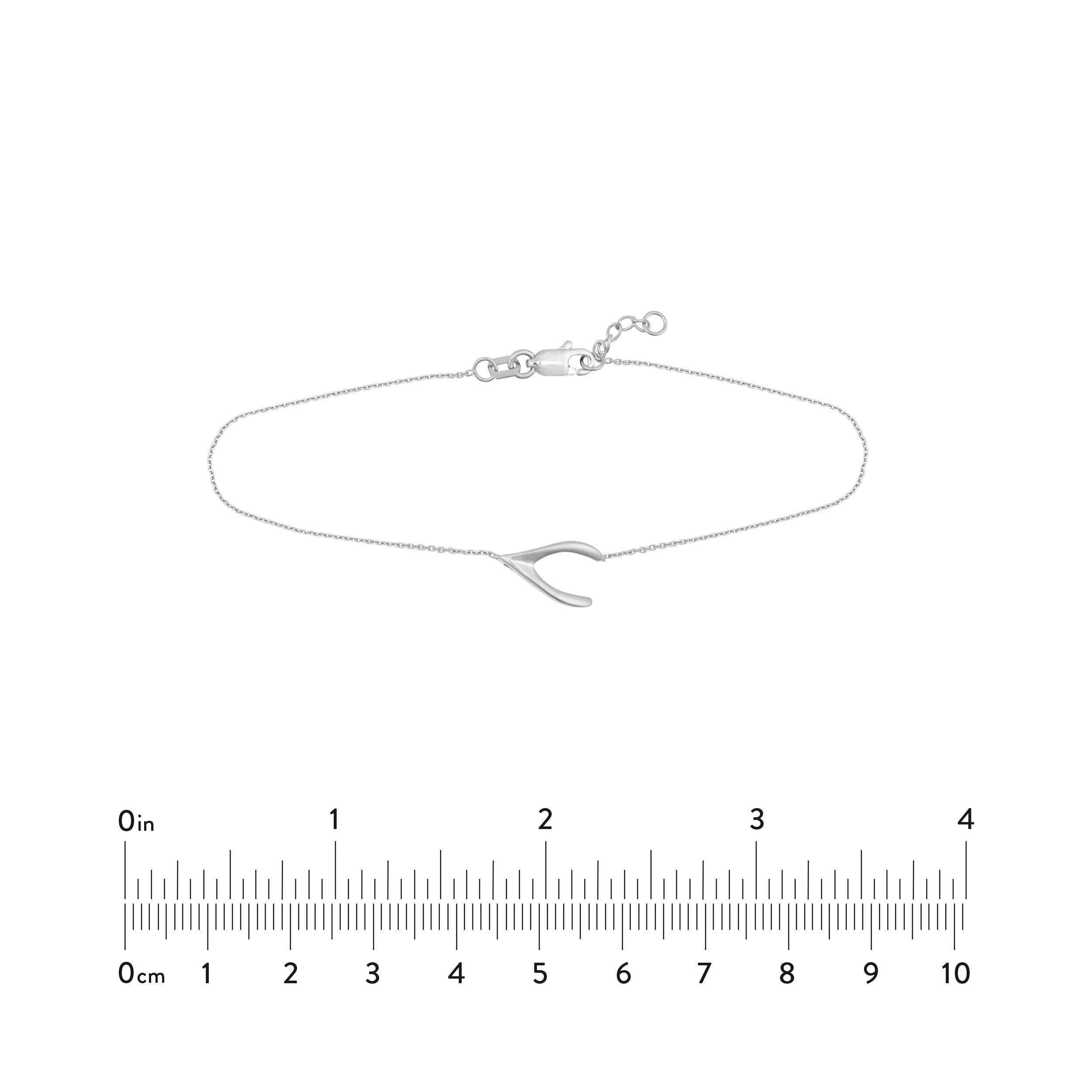 Sideways Wishbone Adjustable Bracelet