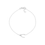 Sideways Wishbone Adjustable Bracelet