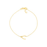 Sideways Wishbone Adjustable Bracelet