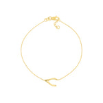 Sideways Wishbone Adjustable Bracelet