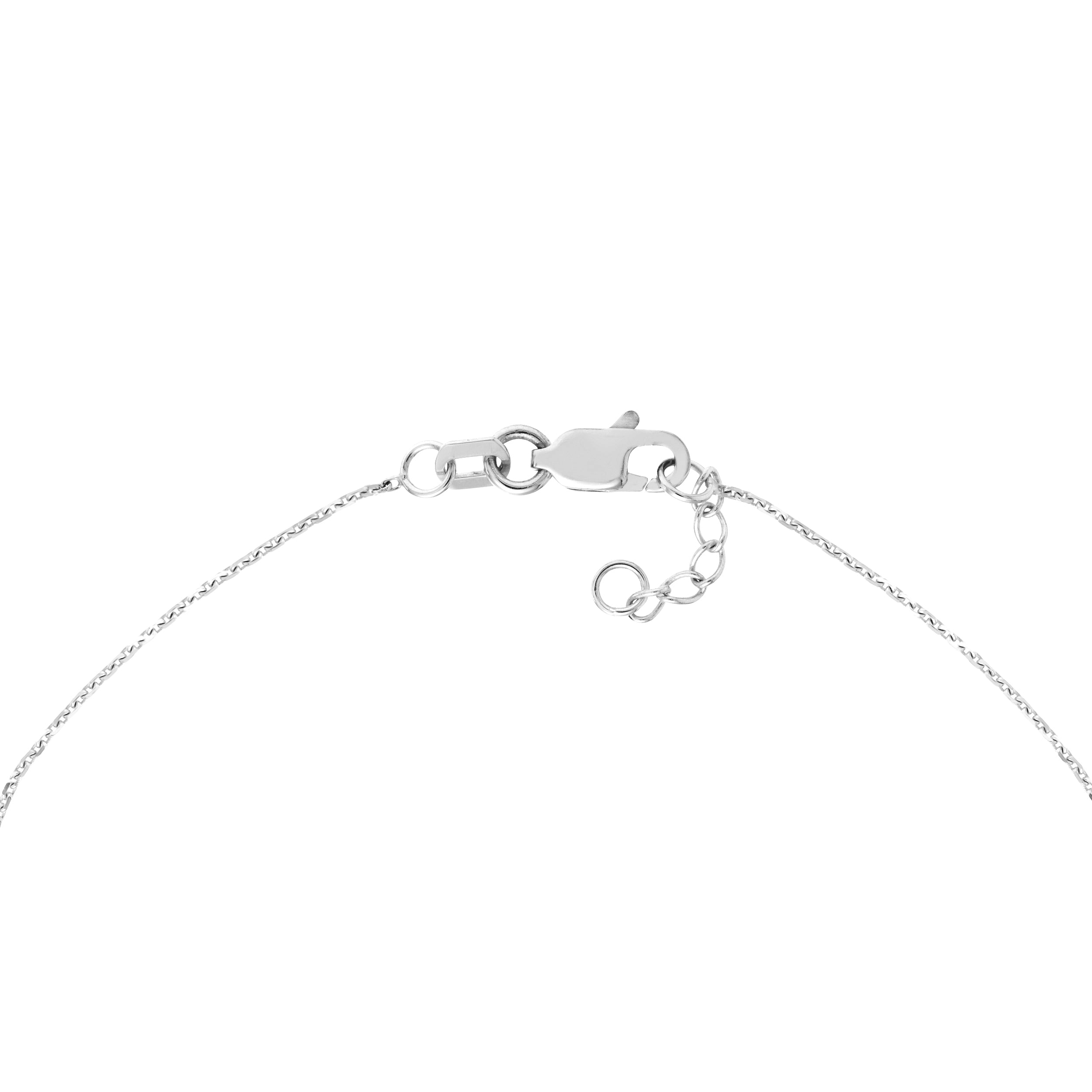 Sterling Silver CZ Evil Eye Adjustable Bracelet