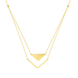 Triangle and Chevron Duo Adjustable Necklace