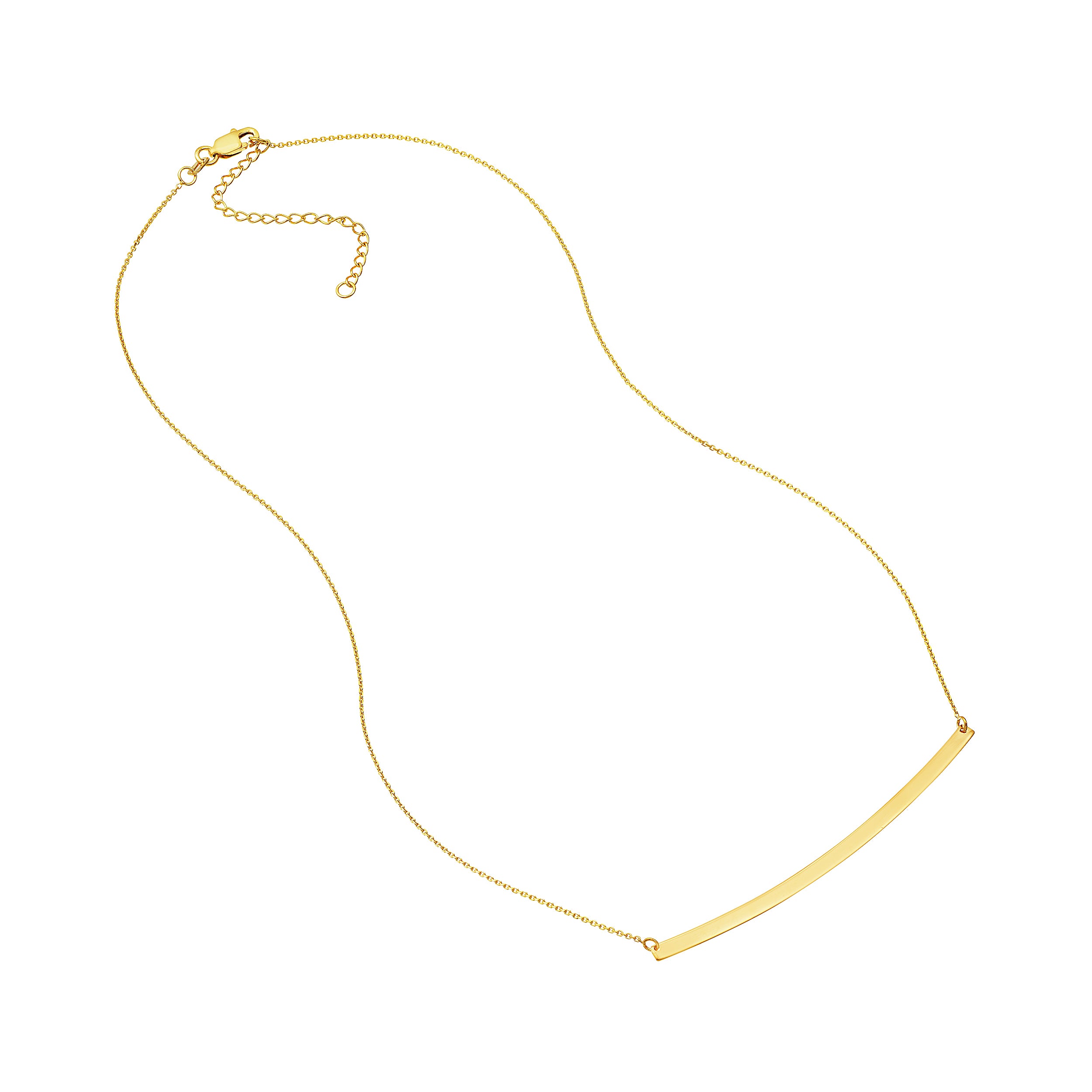 Thin Curved Bar Adjustable Necklace