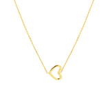 Sideways Mini Heart Adjustable Necklace