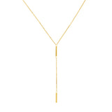 Double Mini Bar Lariat Necklace