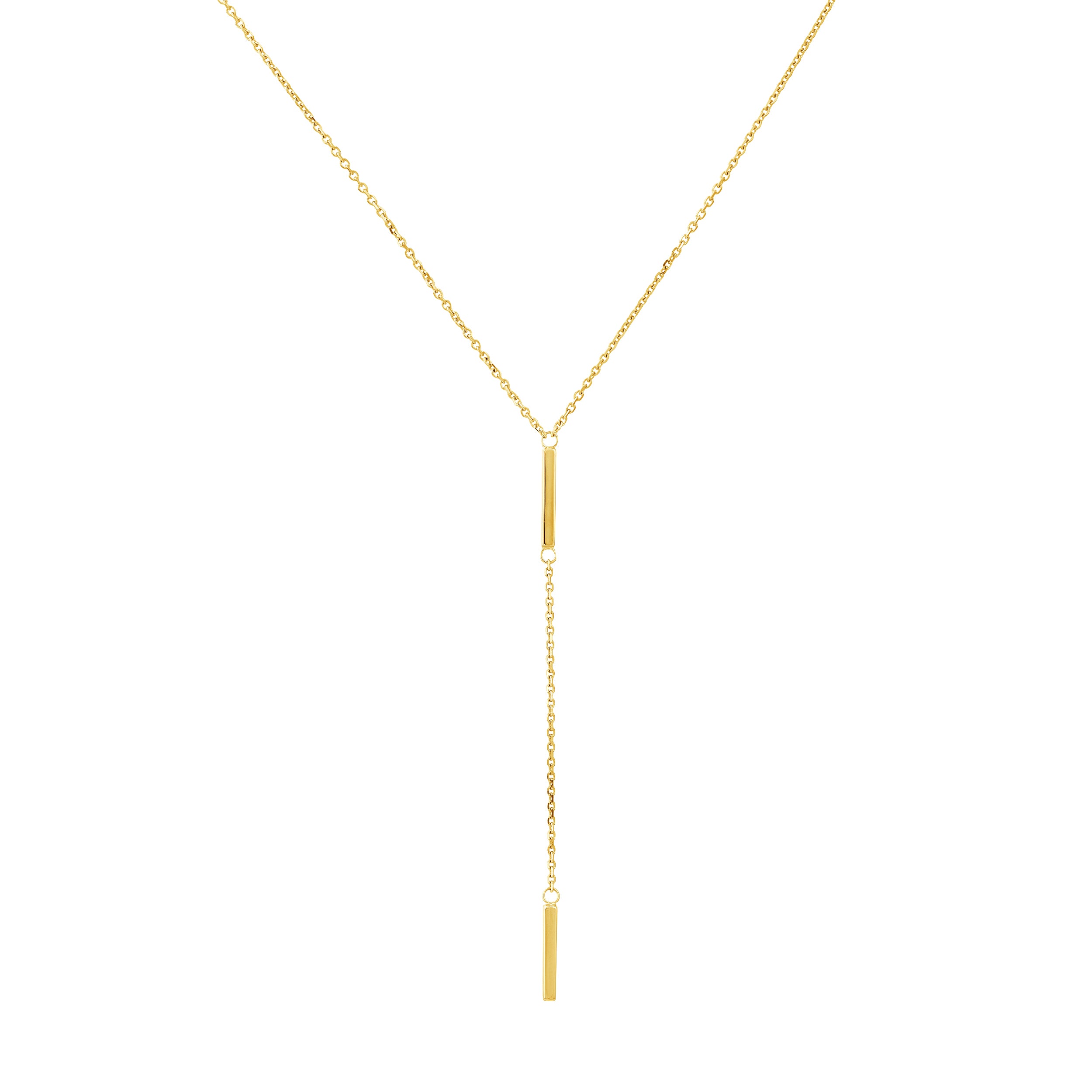 Double Mini Bar Lariat Necklace