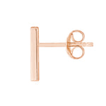 Mini Staple Bar Earrings on Post Back
