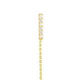 Front to Back CZ Staple Bar Earrings