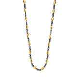 D/c Yell Ov.Bead And Blk Rnd Bead Neck