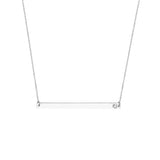 Thin Bar Necklace with 1pt Diamond