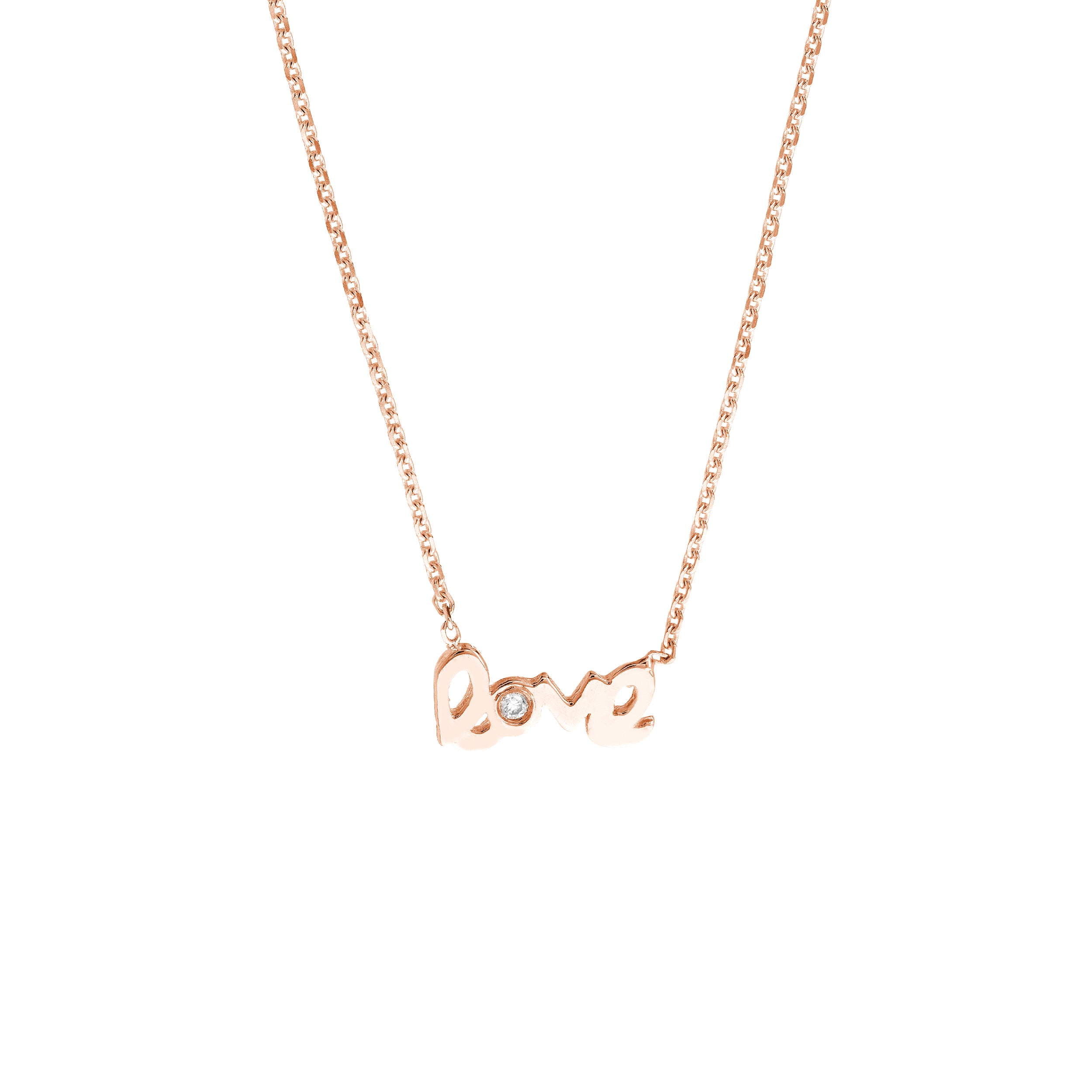 Mini Love Necklace with 1pt Diamond
