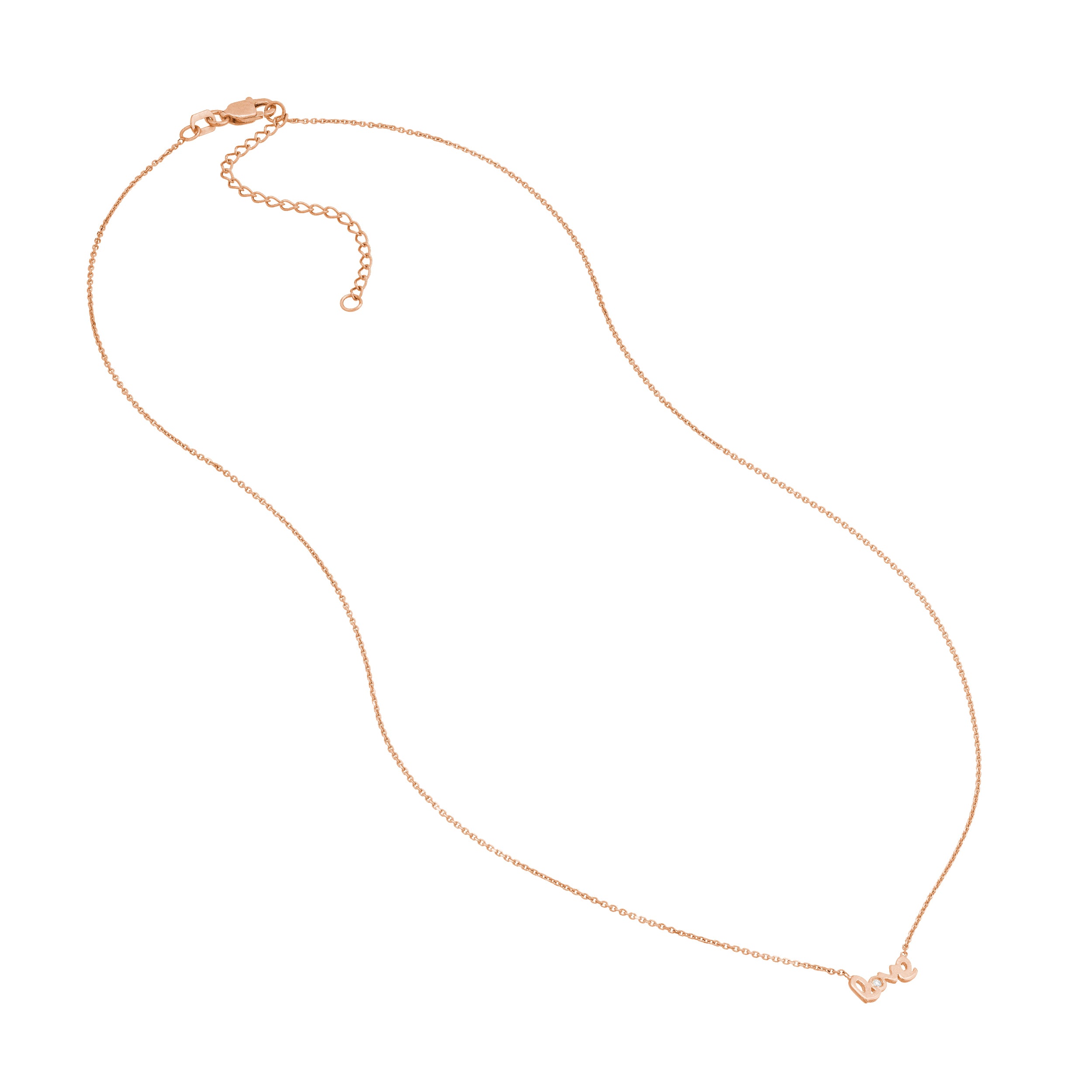 Mini Love Necklace with 1pt Diamond