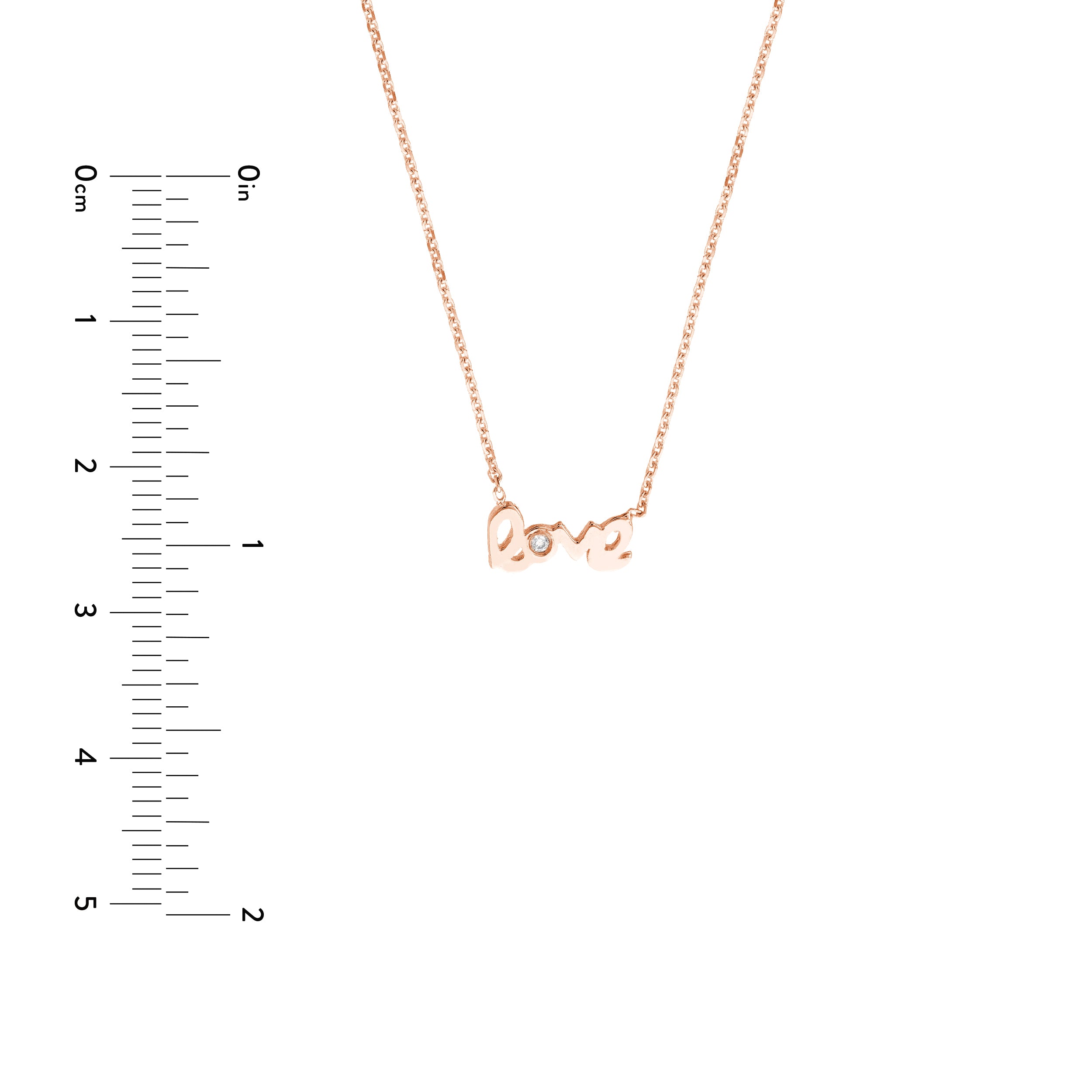 Mini Love Necklace with 1pt Diamond