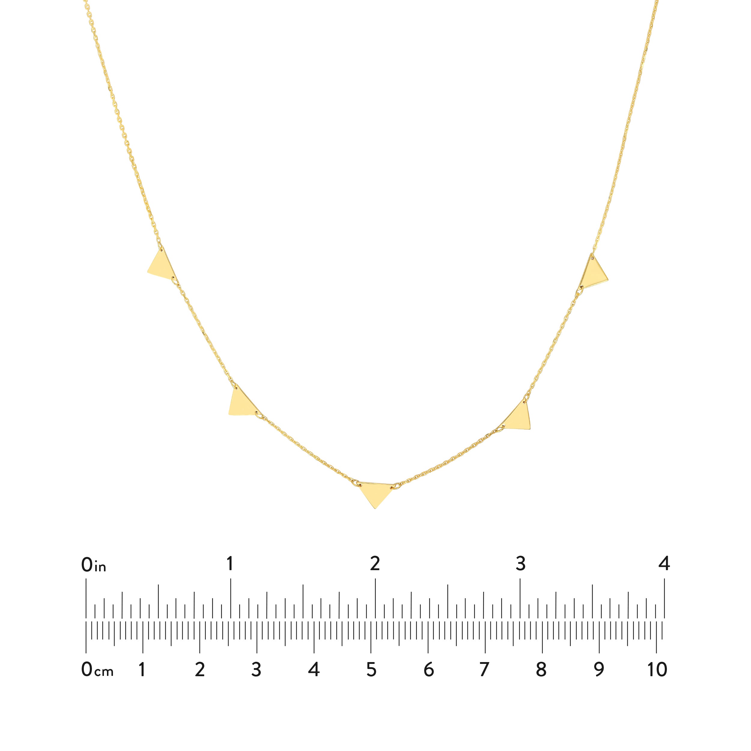 Mini Inverted Triangles Adjustable Necklace