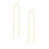 Staple Bar Threader Earrings on Box Chain