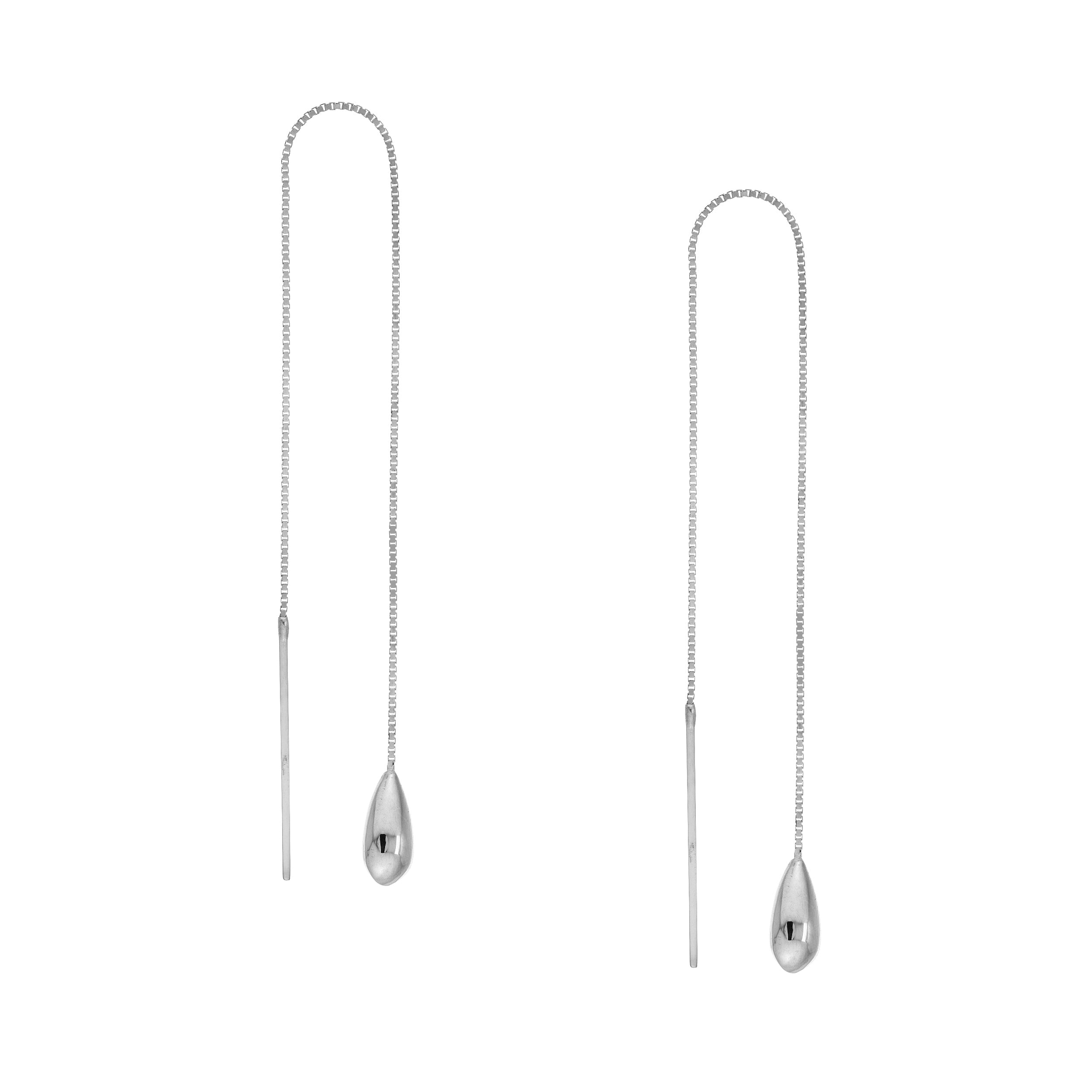 Mini Teardrop Threader Earrings