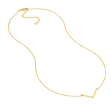 V on Chain Drop Adjustable Necklace