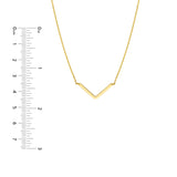 V on Chain Drop Adjustable Necklace