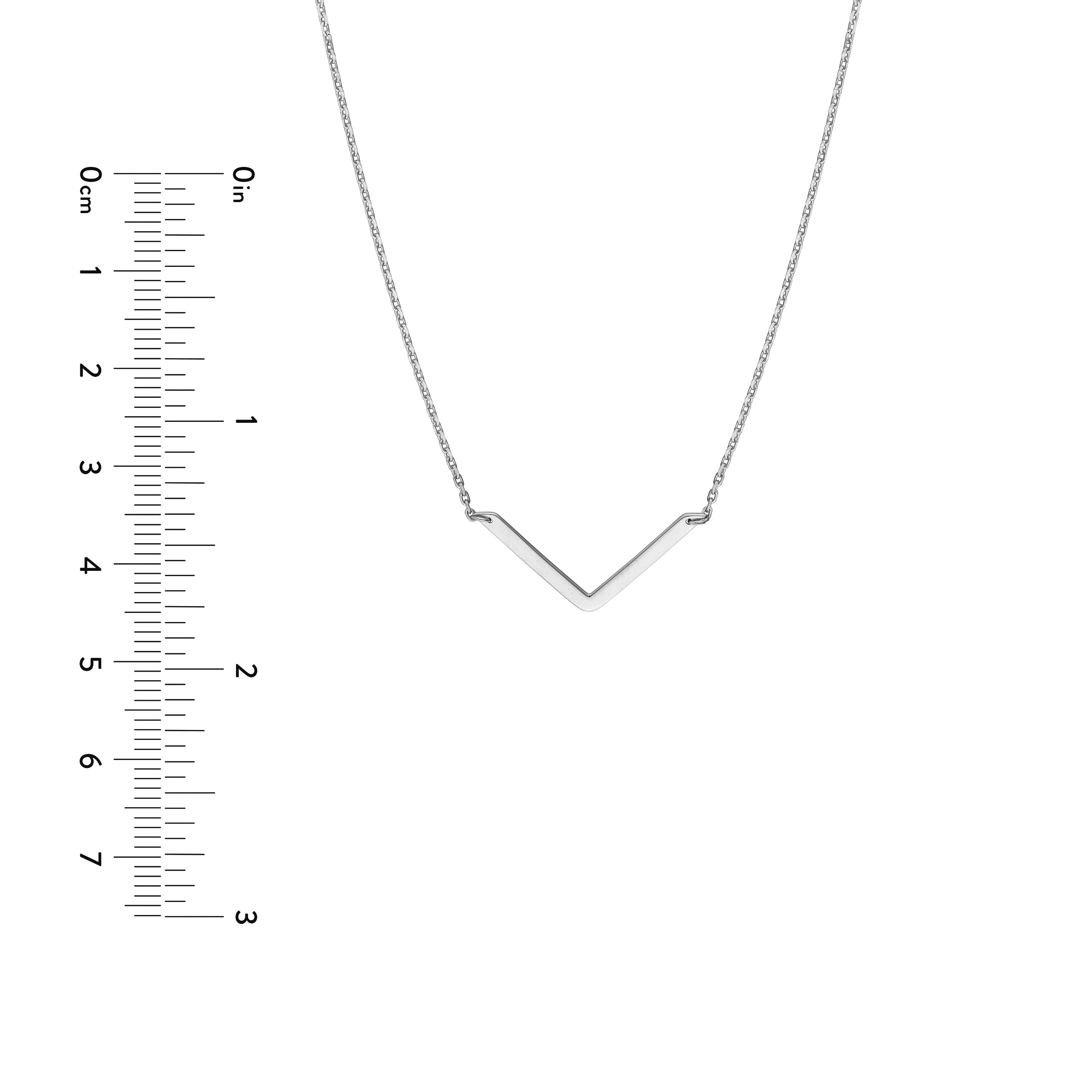 V on Chain Drop Adjustable Necklace