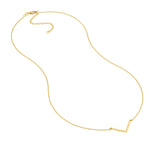V on Chain Drop Adjustable Necklace