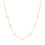 Seven Upright Staple Bars Necklace