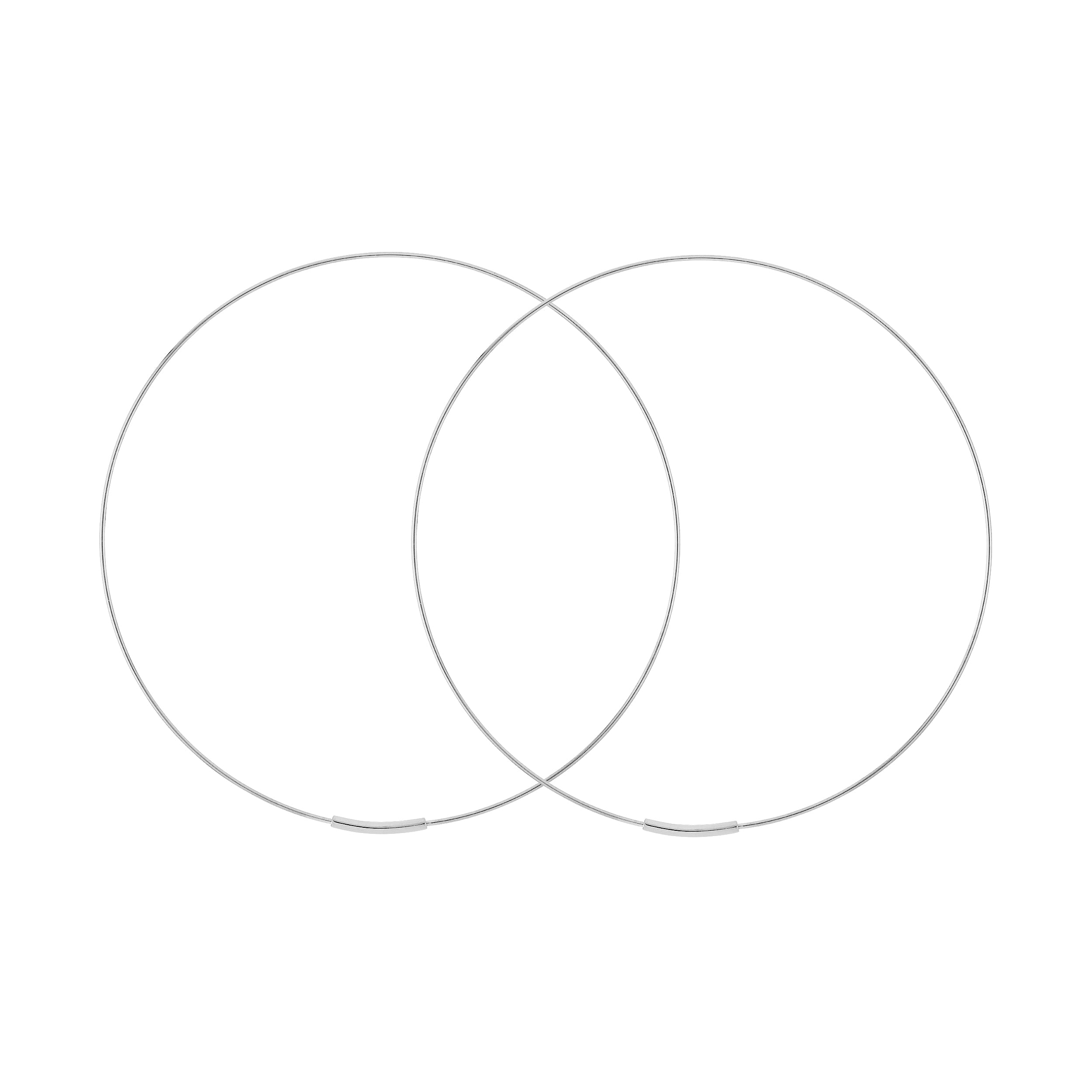 60mm Endless Wire Hoop Earrings