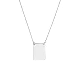 Engravable Rectangle Plate Adj. Necklace