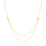 Graduated Hammered Mariner Chain Necklace