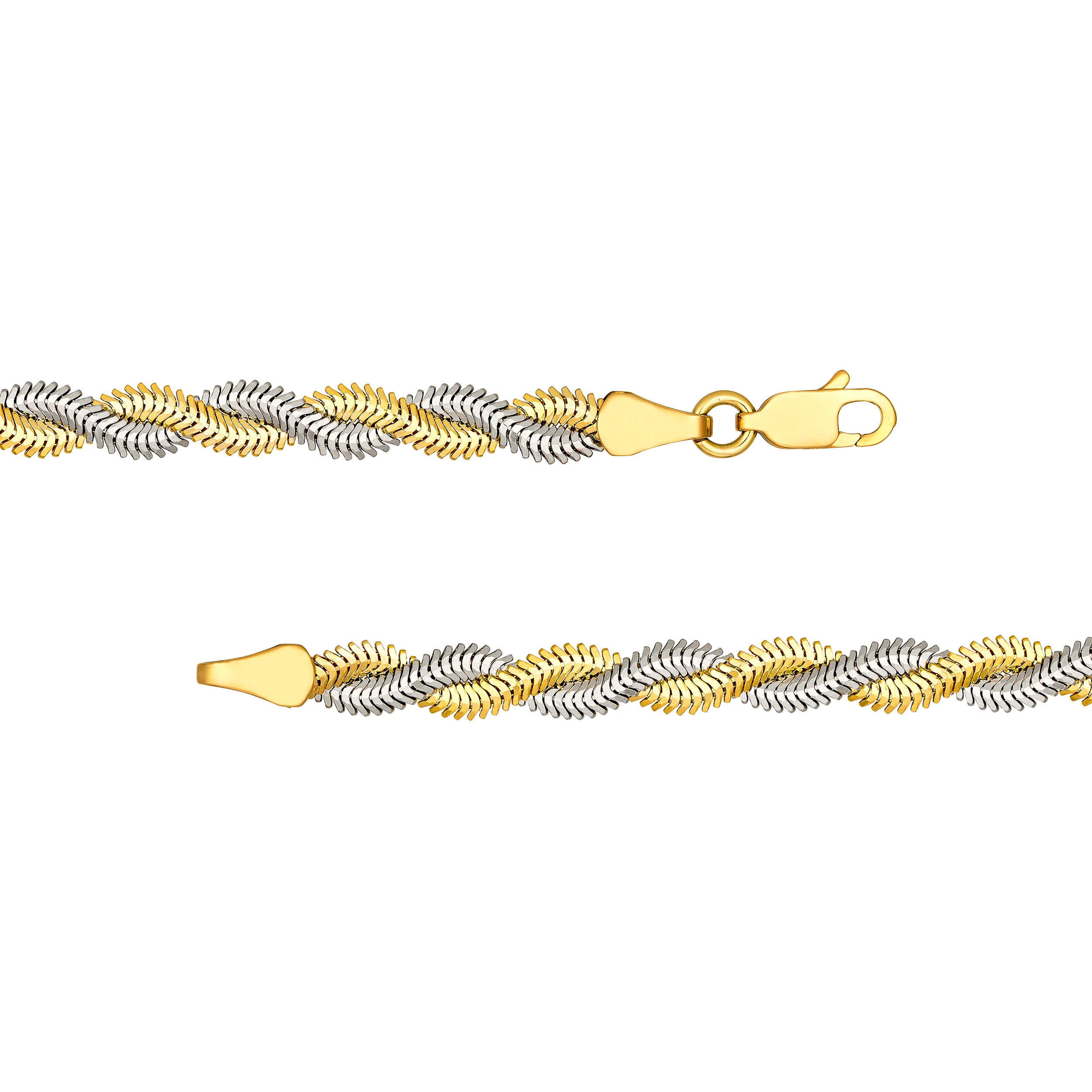 Two-Tone Braided Snake Chain