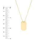 Engravable Dog Tag Adj. Necklace