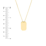 Engravable Dog Tag Adj. Necklace