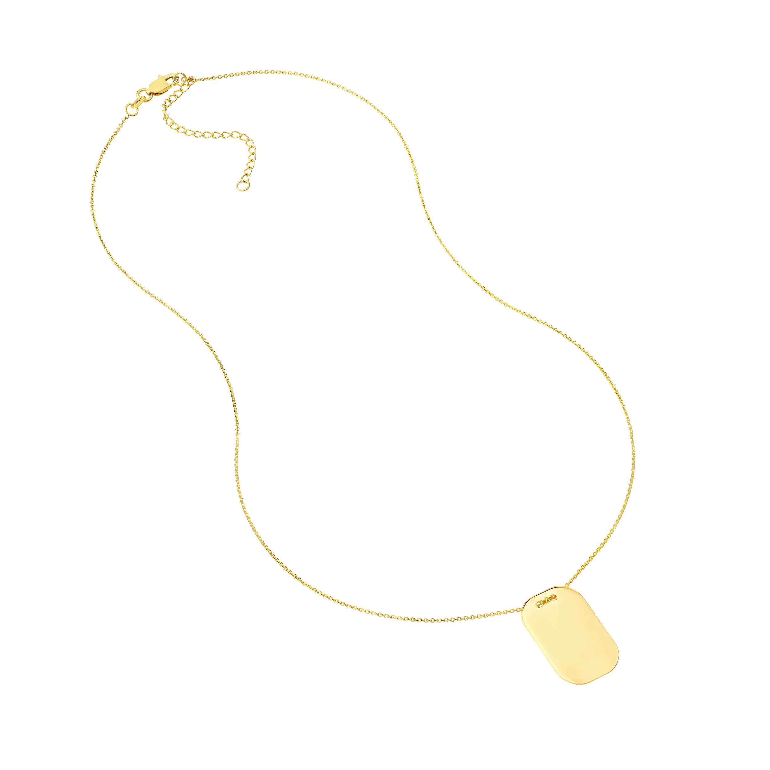 Engravable Dog Tag Adj. Necklace