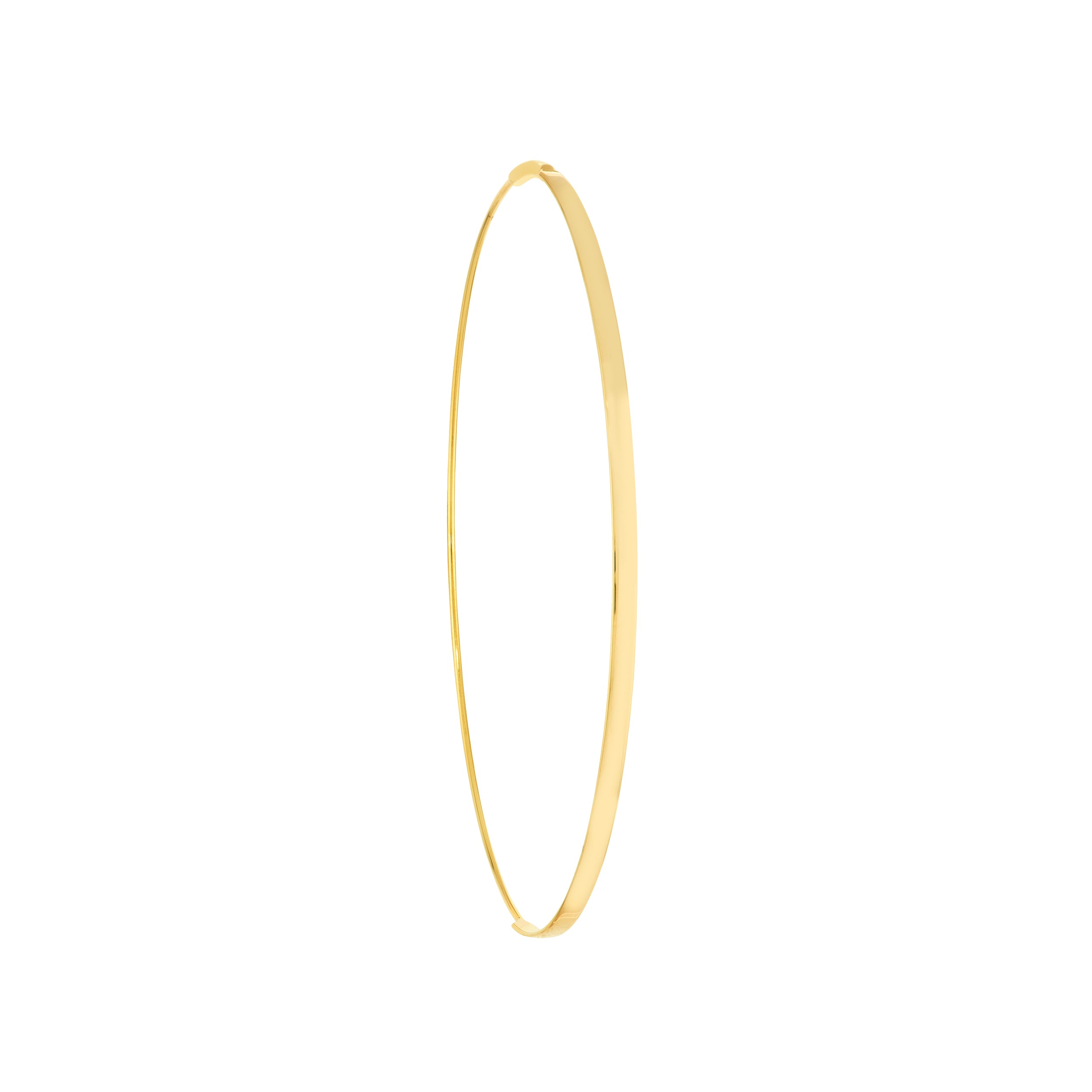 60mm Flat Wire Endless Hoop Earrings
