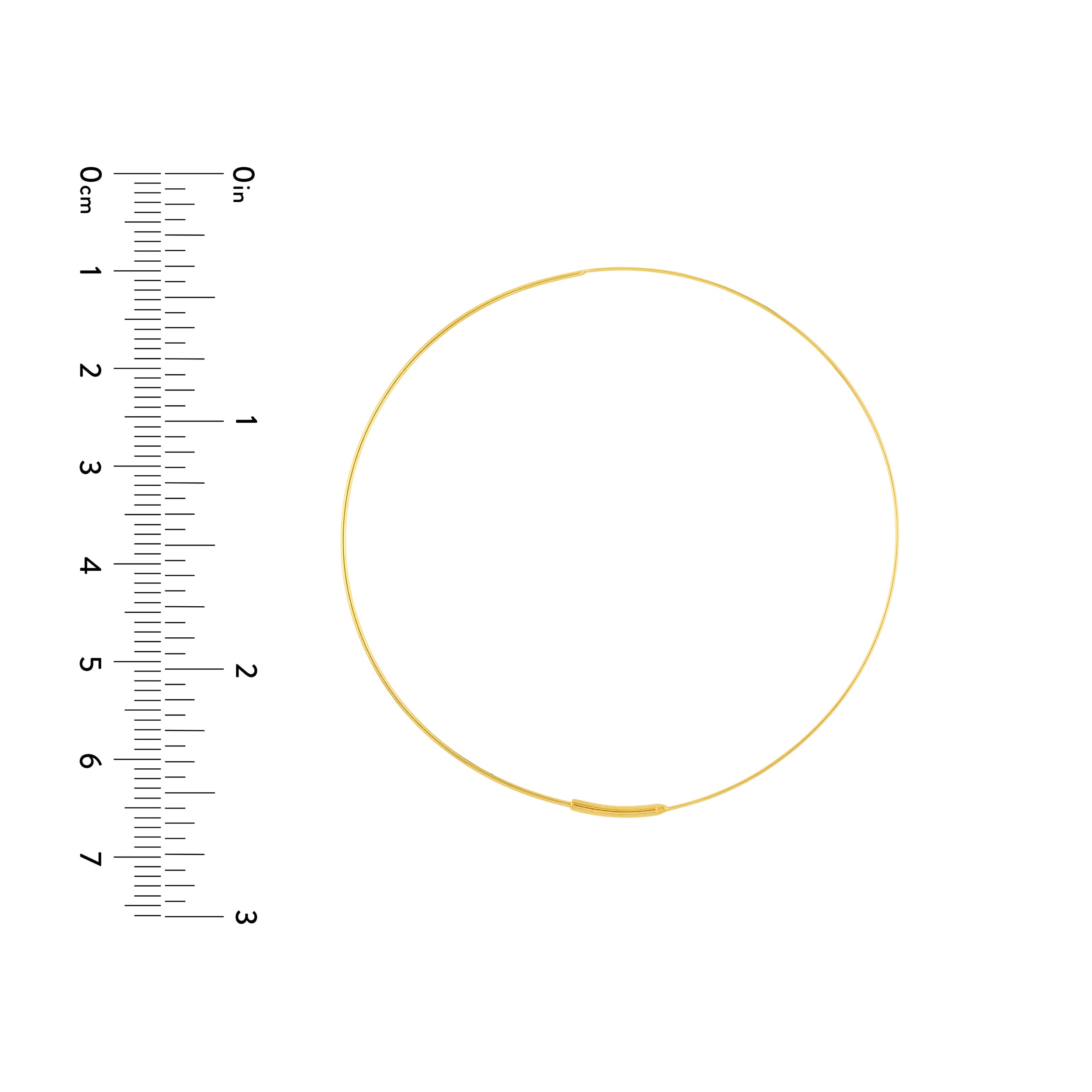 60mm Flat Wire Endless Hoop Earrings