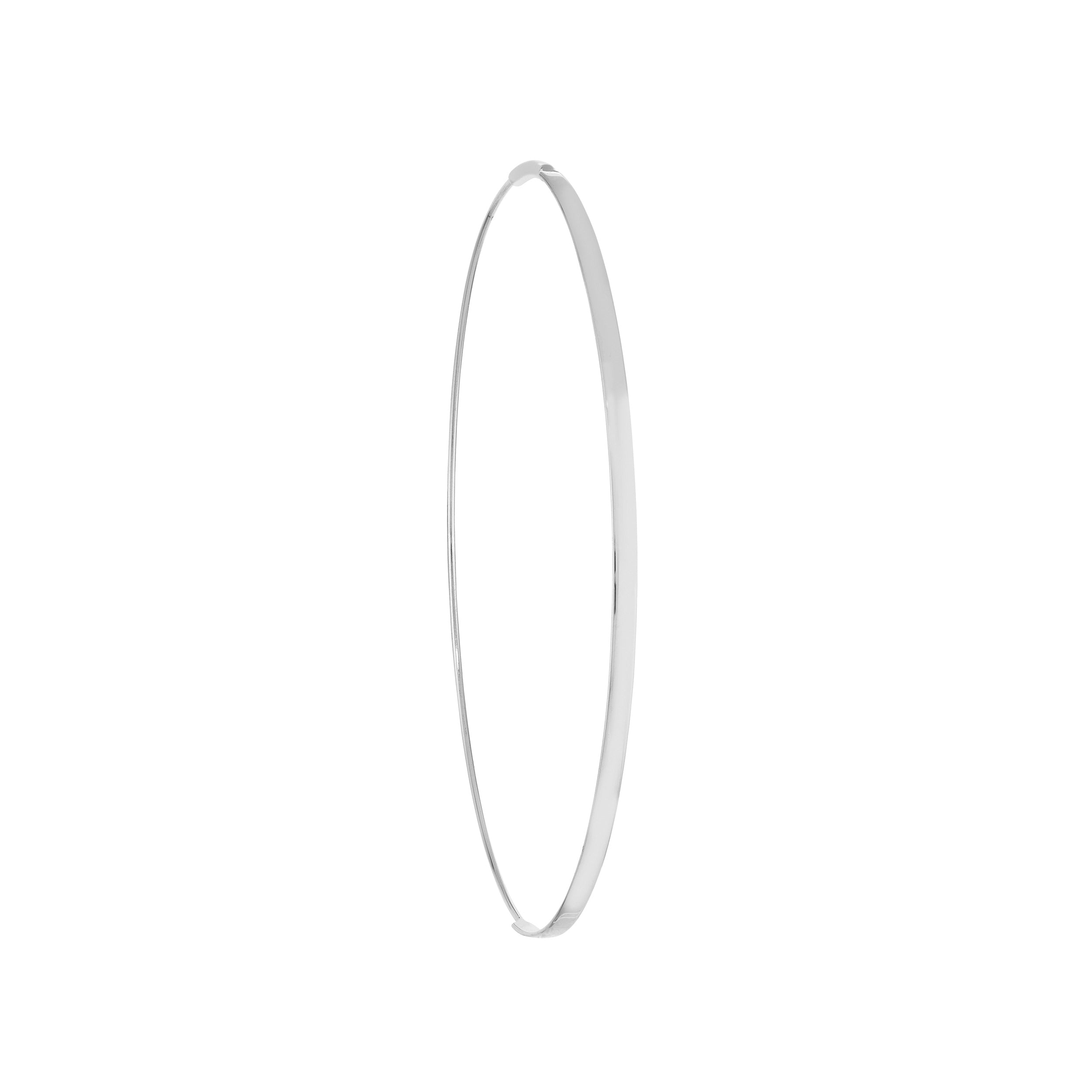 60mm Flat Wire Endless Hoop Earrings