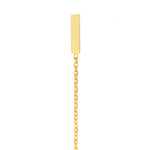 Front to Back Staple Bar Drop Chain Earrings