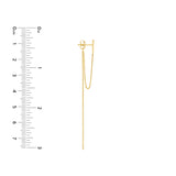 Front to Back Staple Bar Drop Chain Earrings